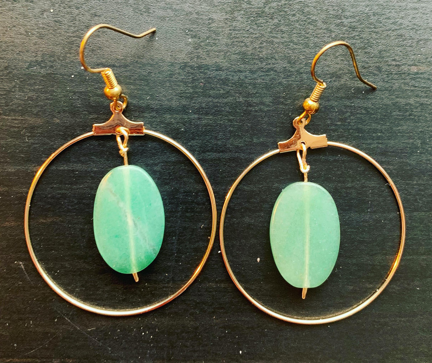 Aventurine Hoops