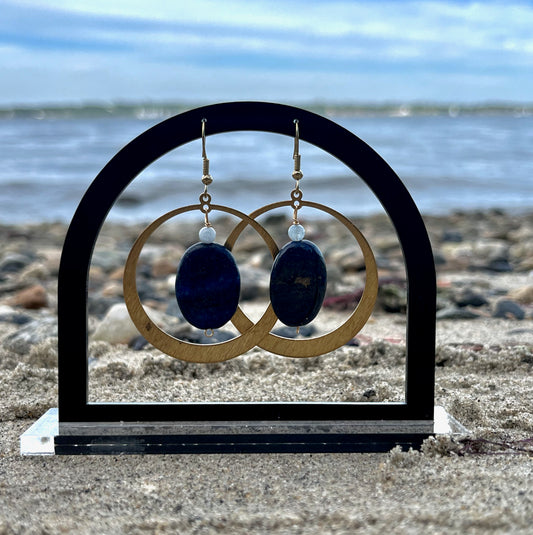 Lapis Lazuli Hoops