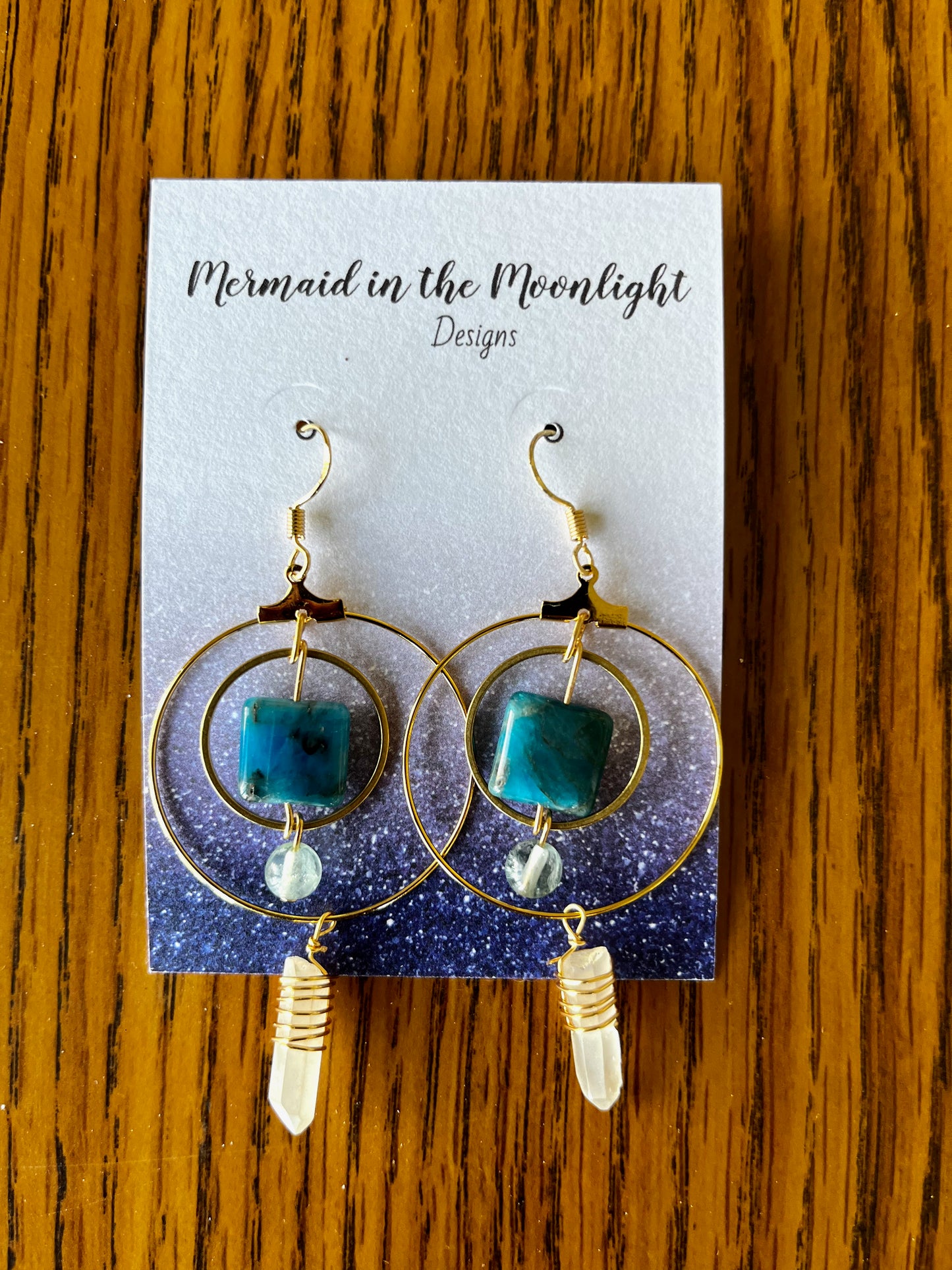 Expansive Blue Apatite Concentric Circles