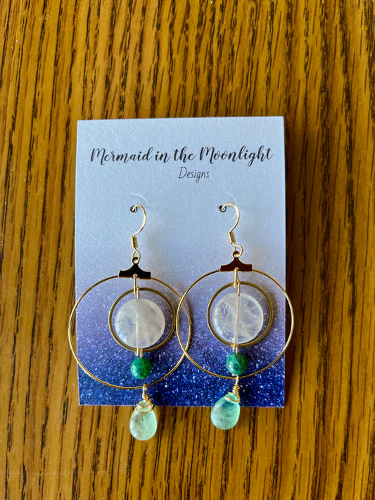 Quartz and Flourite Concentric Circles