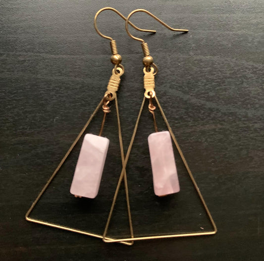 Large Rose Quartz Triangles